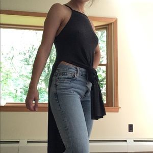 Truly Madly Deeply Gray Ribbed Tank Dress Size S